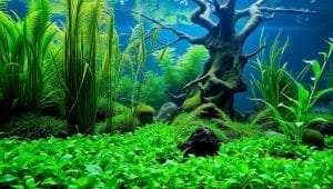 aquascaping with live plants