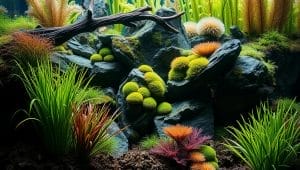 advanced aquascape layout with layers and shadows