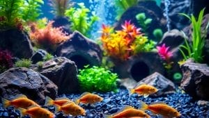 aquascape with bottom dwellers