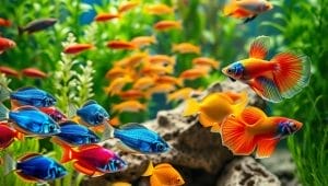 colorful community tank species