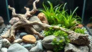 implementing hardscape elements rocks driftwood substrates