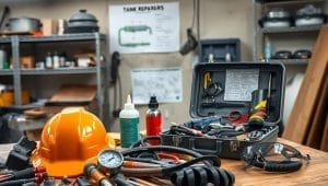 tank repair tools and safety equipment