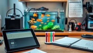 aquarium equipment maintenance tracking