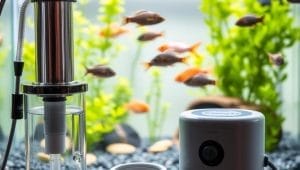 aquarium filtration system and heater setup
