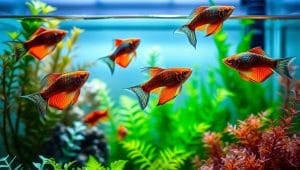 aquarium setup with proper water parameters
