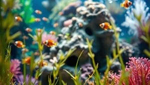 creative composition in aquarium shots